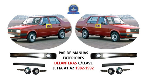Par De Manijas Exteriores Jetta A1 A2 1982-1992 Delanteras