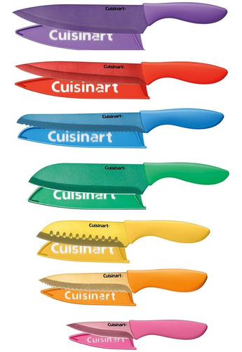 Set Cuchillos D Colores 12 Piezas Cuisinart Metallic Classic