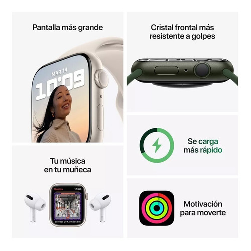 Apple Watch Series 7 (gps, 41mm) Azul Aluminio/azul Abismo