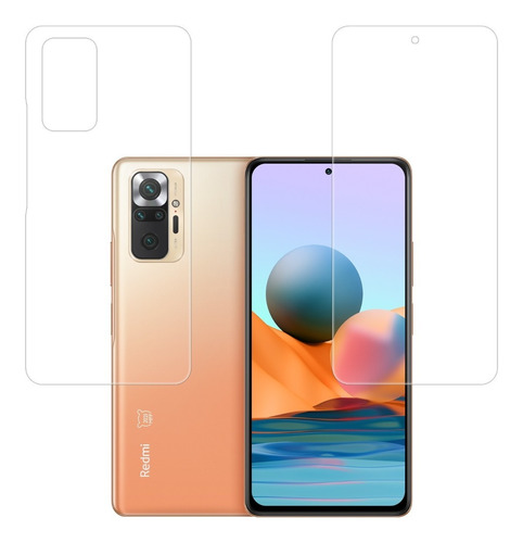 Micas De Hidrogel Delantera Y Trasera Redmi Note 10 Pro