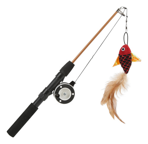 Cat Toys Funny Stick Flexível Interativa Polia Telescópica