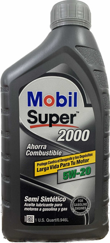 Aceite 5w20 Semi Sintético Mobil Super 2000