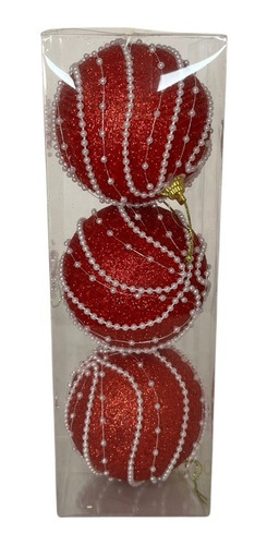 Adornos Navidad Set X3 Esferas 8cm Vi$ds