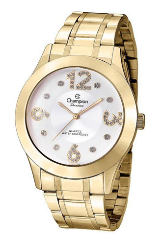 Relógio Champion Feminino Dourado Cn29178b