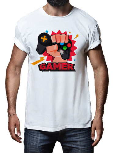 Remera Hombre Niño Gamer Station Joystick Play Old School 21