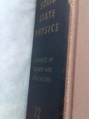 Livro Solid State Physics Advance In Research And Applicatio