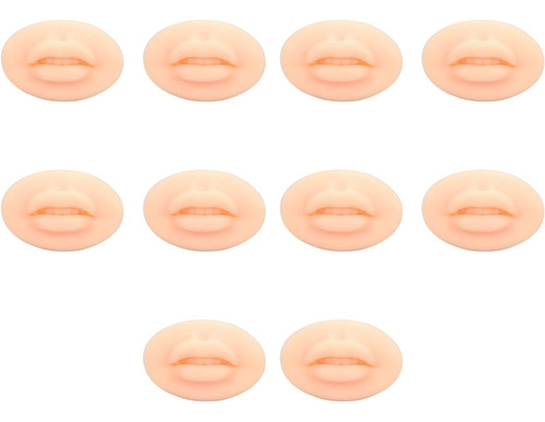 10pcs 3d Práctica Labios De Silicona Tatuaje Labios De Práct