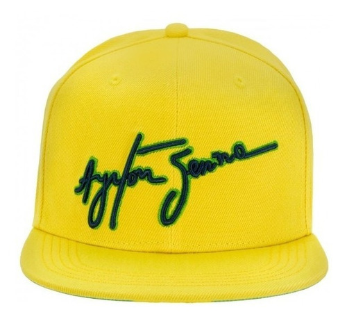 Imagen 2 de 6 de Gorra Ayrton Senna Edicion Brasil Visera Plana Autentica F1