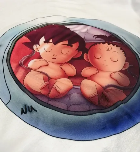 Playera Embarazo Gemelos Cuates Personalizada Dragon Ball