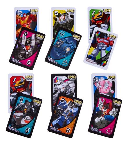 Juego De Mesa Uno Flip Transformers Mattel Games Optimus
