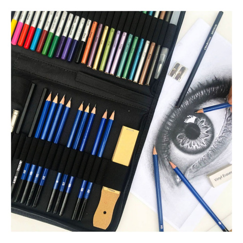 Shaoke Kit De Lápis De Desenho E Esboço Profissional 51pcs