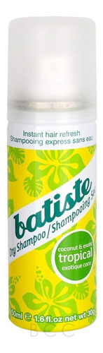 Batiste Champu Seco, Fragancia Tropical, 1.6 Onzas, (paquete