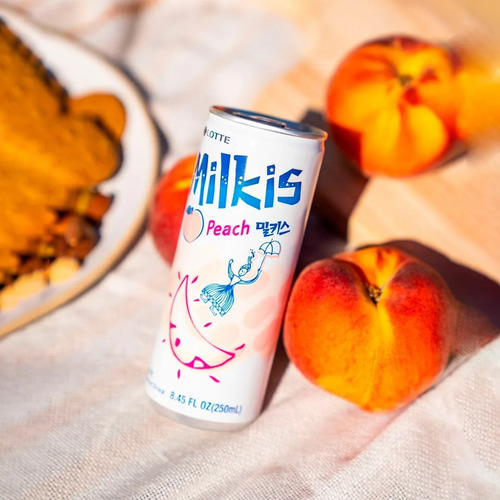 Soda Sabor Durazno Milkis Peach X 250 Ml Bebida Coreana