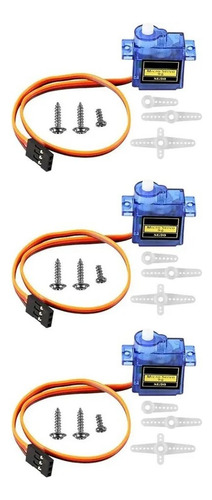 Kit Com 3 Micro Servo Motor 9g Sg90 Para Arduíno E Robótica