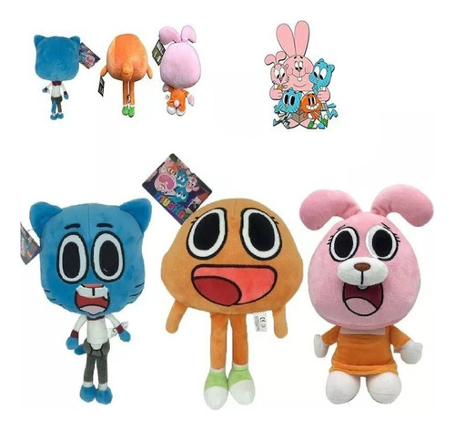 Juego De 3 Piezas El Increíble Mundo De Gumball Muñeco Peluc