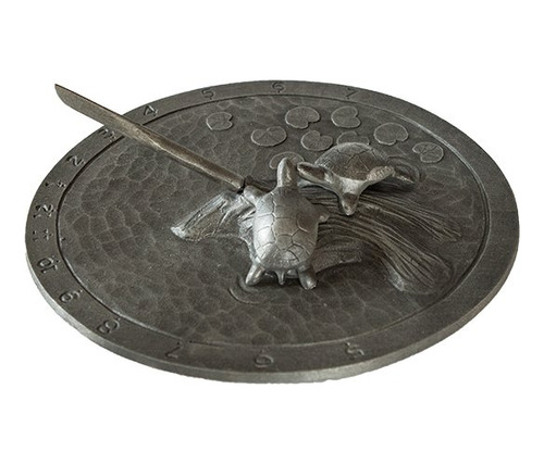 Montague Productos De Metal Turtle Sundial, Sueco Hierro