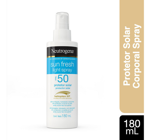 Protetor Solar Sun Fresh Light Spray Fps 50 180ml Neutrogena Fragrância Lavanda Tipo de embalagem Pote