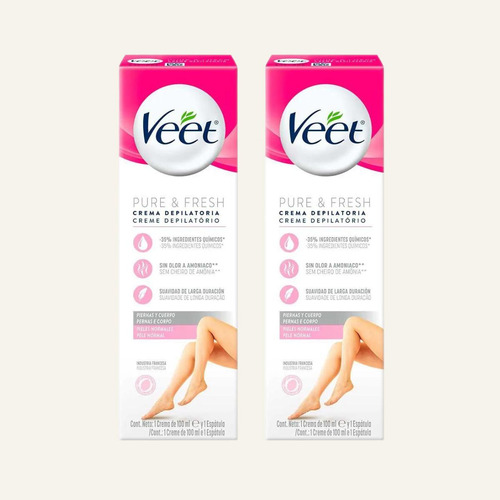 Kit 2 Veet - Creme Depilatório Para Pele Normal 100ml