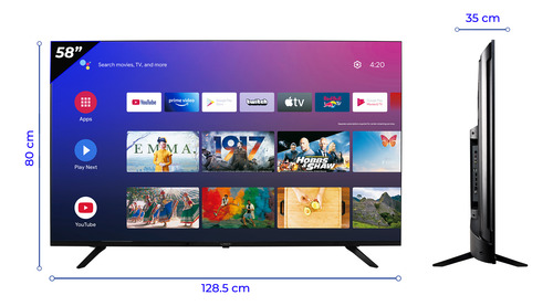 X Smart Tv Lanix X58 4k Uhd Android 11 Dolby Audio