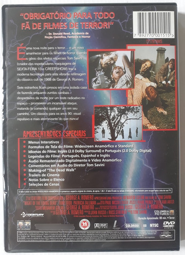 Dvd A Noite Dos Mortos Vivos - Tony Todd - Original Lacrado