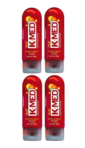 Kit K-med Hot Gel Lubrificante Cimed 200g - 4 Unidades