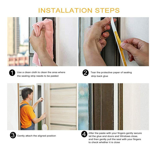 Tira Aislante Acústica En Forma De U Para Puertas Y Ventanas