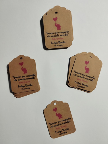 30 Tags Cartulina 210 Grs A Todo Color Personalizado 5 X 3