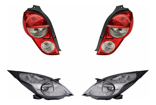 Kit Faros + Calaveras Chevrolet Spark 2013-2017 Depo