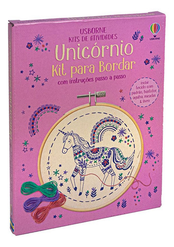 Unicórnio: Kit Para Bordar, De Lara Bryan. Editora Usborne, Capa Mole Em Português