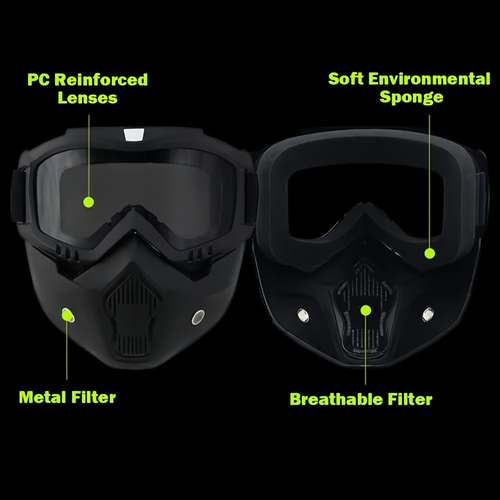 Casco De Gafas A Prueba De Viento Para Moto Al Aire Libre