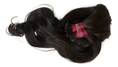 Indiano Cabelo Lev Humano Ondulado 100g 75/80 Cm Castanho