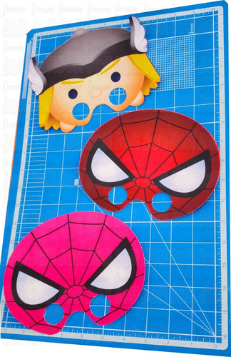 30 Mascaras De Avengers Vengadores Thor Spiderman Iron Man