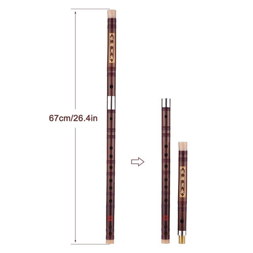 Imagem 5 de 6 de Pluggable Amargo Bamboo Flauta Dizi Feito À Mão Tradicional