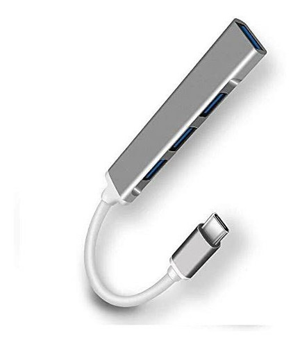 Aluminio Slim Thunderbolt Tipo Usb 3.0 Hub Adaptador 4 C