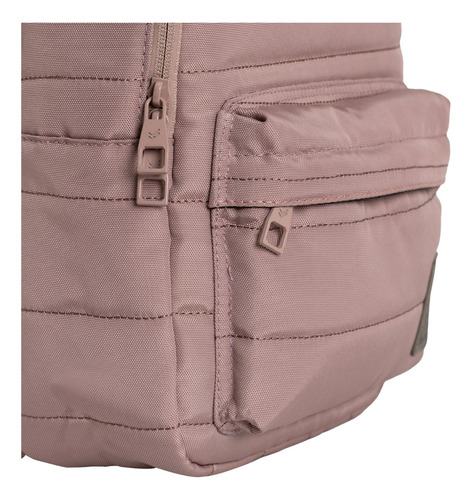 Mochila Bubba Montreal Con Asa Cuero Vegano Casual Mini Regular Color Rosa Mary Rose Liso