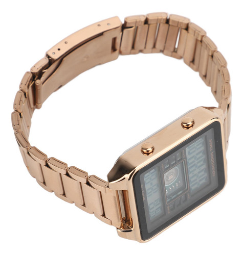 Reloj Digital De Acero Inoxidable Para Hombre Con Función De