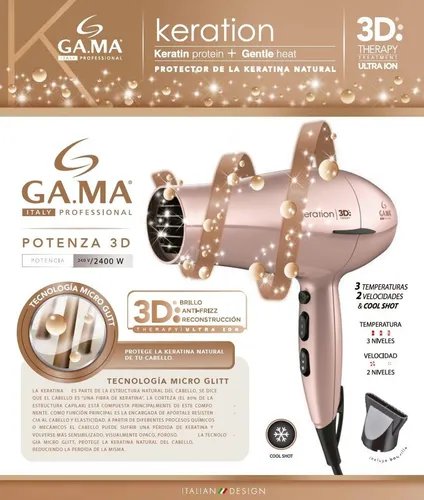 Secador gama potenza 3d keration sales