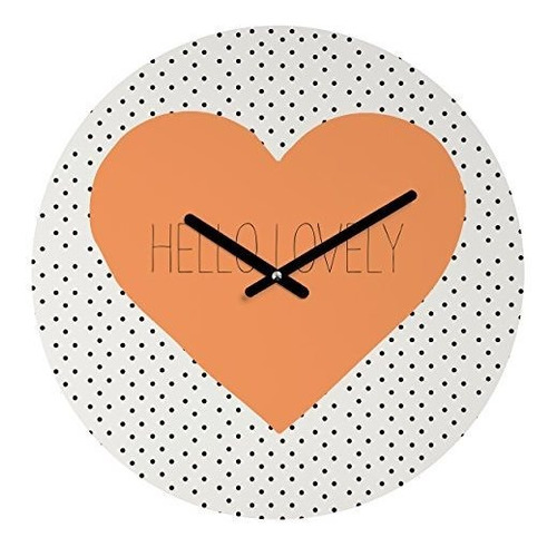 Deny Designs Allyson Johnson Reloj Redondo, Hello Lovely