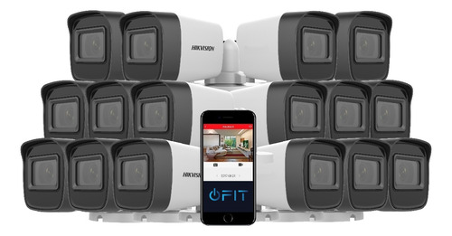 Imagen 1 de 9 de Camara Seguridad Hikvision 720p 2.8mm 16 Unidades