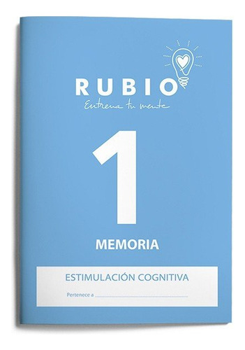 Estimulación Cognitiva: Memoria 1, De Pedrosa Casado Beatriz. Ediciones Técnicas Rubio - Editorial Rubio, Tapa Blanda En Español, 2010