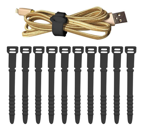 Funupup Brida Recargable Para Cable 4.5 Organizador Goma