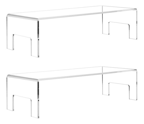 2pcs/set Acrylic Display Riser Shelf Storage For Dessert Toy