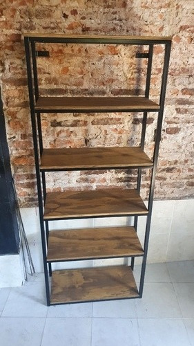 Biblioteca Industrial 250x30x100 Reforzada Hierro Madera