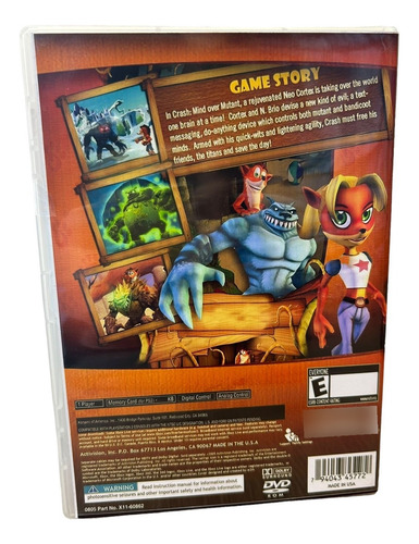 Crash: Mind Over Mutant - Ps2 Físico Com Capa E Pôster