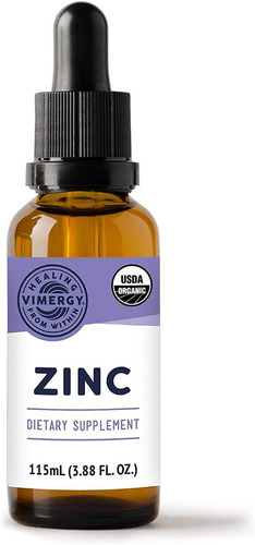 Vimergy Usda Zinc Orgánico 3.9 Fl Oz