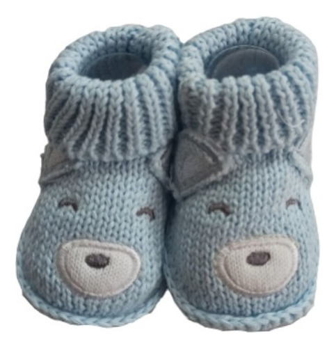 Escarpines Crochet Celeste - Bebés Y Niños