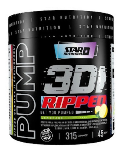 Star Nutrition Pre Entreno Y Quemador Pump 3d Ripped 315 Gr