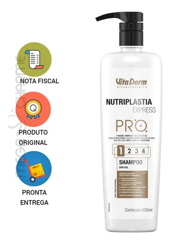 Vita Derm Shampoo Sem Sal Nutriplastia 600ml
