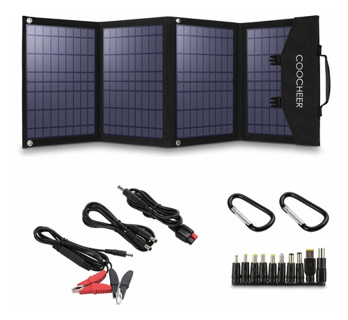 Coocheer Cargador Solar 120 W Panel Solar Portátil Plegable 