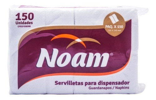 Imagen 1 de 1 de Noam Servilletas Para Dispensador Blanca Bulto 14x150unds